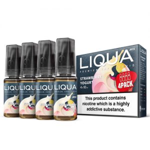 Liqua Mix Strawberry Yogurt - Volume: 4-pack-10ml-2, Nicotine: 3mg