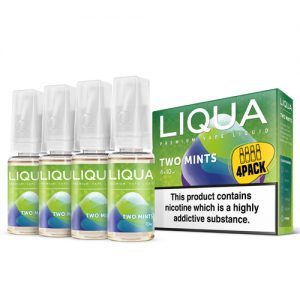 Liqua Two Mints - Volume: 4-pack-10ml-2, Nicotine: 12mg